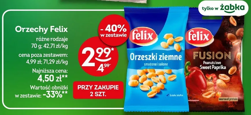 Orzechy ziemne promocja w Żabka