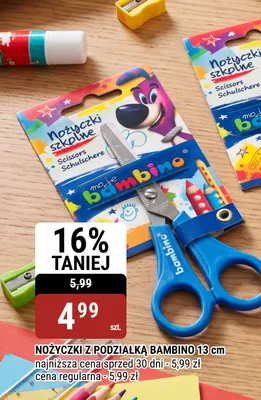 Nożyczki z podziałką Bambino 13 cm promocja w bi1