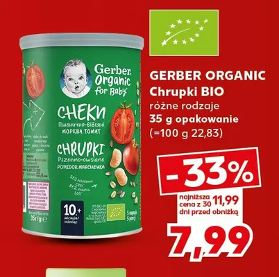 Chrupki BIO Gerber Organic promocja w Kaufland