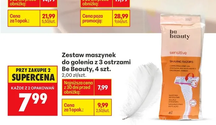 Zestaw maszynki do golenia z 3 ostrzami promocja w Biedronka