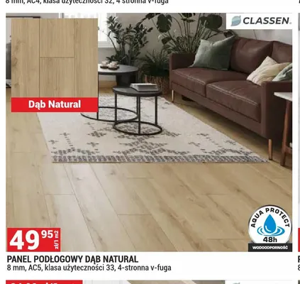 Panel podłogowy CLASSEN Dąb Natural promocja w Merkury Market