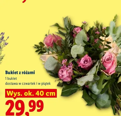 Bukiet z różami promocja w Lidl