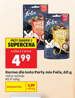 Karma dla kota Party Mix Felix promocja w Biedronka