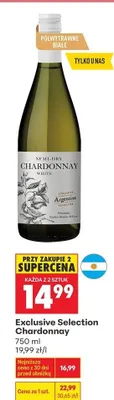 Wino Exclusive Selection Chardonnay promocja w Biedronka