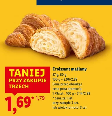 Croissant maślany promocja w Lidl