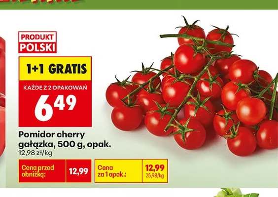 Pomidor cherry gałązka promocja w Biedronka