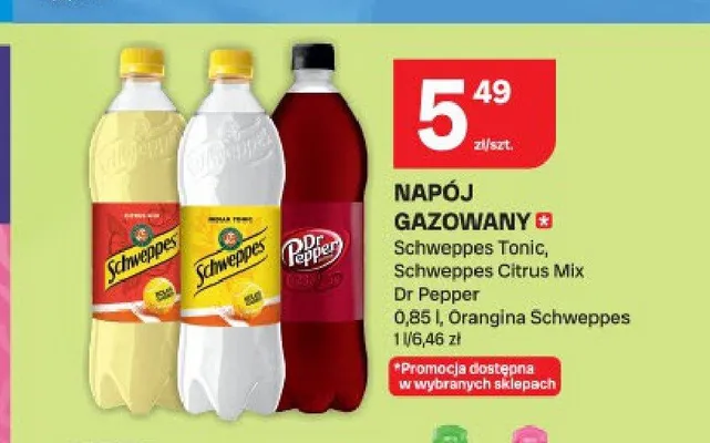 Napój gazowany Schweppes Tonic promocja w Chorten
