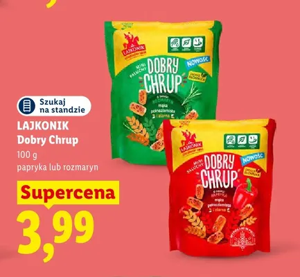 Mini paluchy Lajkonik Dobry Chrup rozmaryn promocja w Lidl