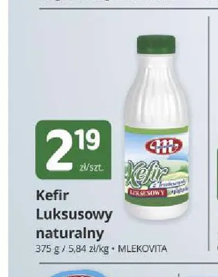 Kefir luksusowy naturalny Mlekovita promocja w Marketvita