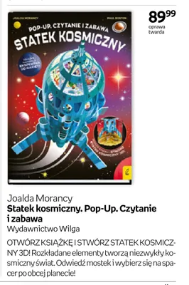 Książka Statek kosmiczny. Pop-Up. Czytanie i zabawa promocja w Empik