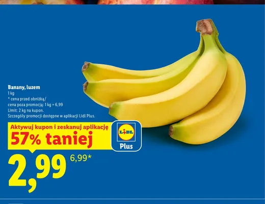 Banany luzem promocja w Lidl