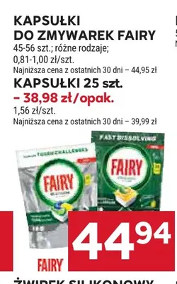 Kapsułki do zmywarek Fairy promocja w Stokrotka