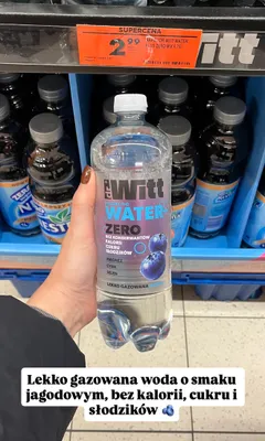 Woda lekko gazowana Dr Witt Sparkling Water+ Zero jagoda promocja w Biedronka