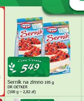Sernik na zimno Dr. Oetker promocja w CEZAR Delikatesy