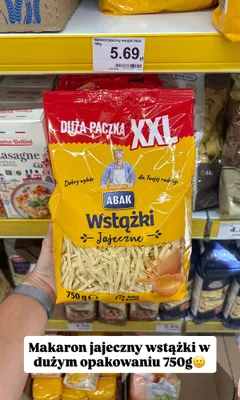 Makaron jajeczny wstążki Abak promocja w Dino