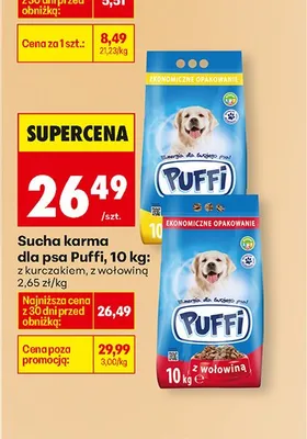 Sucha karma dla psa z kurczakiem, z wołowiną promocja w Biedronka