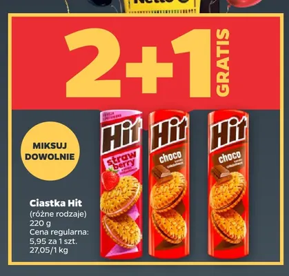 Ciastka Hit choco promocja w Netto