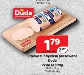Szynka z indykiem prasowana Duda promocja w Delfin