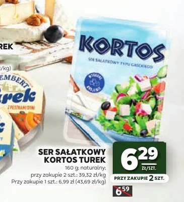 Ser sałatkowy Kortos Turek naturalny promocja w Stokrotka