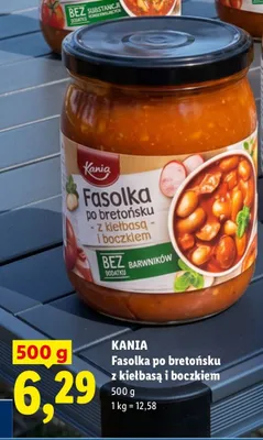 Fasolka po bretońsku z kiełbasą i boczkiem Kania promocja w Lidl