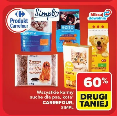 Karma sucha dla psa Reno Drób promocja w Carrefour