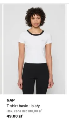 T-shirt basic GAP biały promocja w Lounge by Zalando