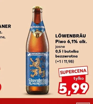 Piwo 6,1% alk. Löwenbräu promocja w Kaufland