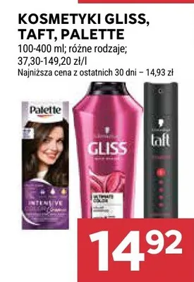 Kosmetyki Gliss, Taft, Palette promocja w Stokrotka