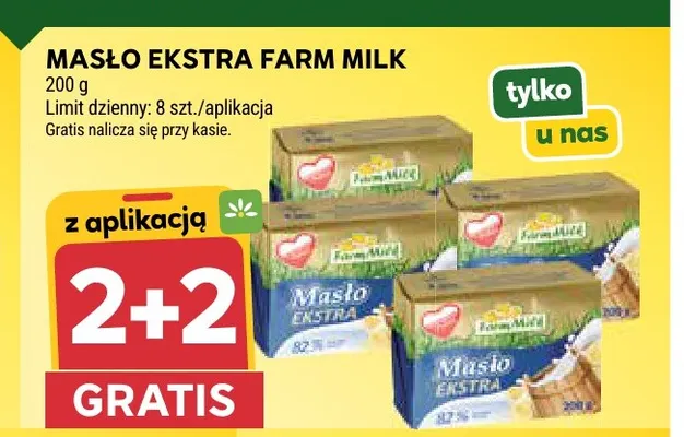 Masło ekstra Farm Milk promocja w Stokrotka