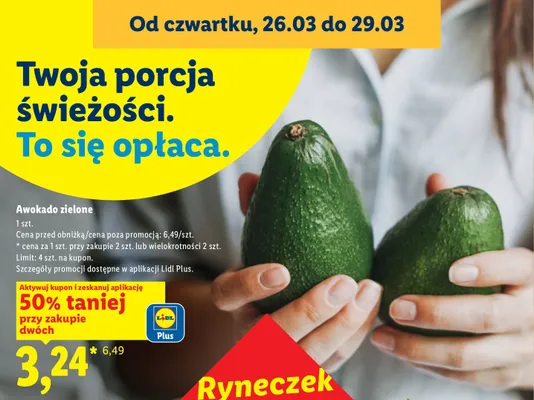 Awokado zielone, 1 szt. promocja w Lidl
