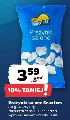 Prażynki solone Snaxters promocja w Netto