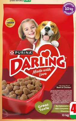 Sucha karma dla psa z wołowiną Darling promocja w Dino