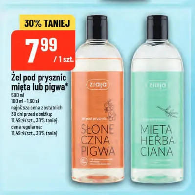 Żel pod prysznic Ziaja mięta herbaciana promocja w POLOmarket