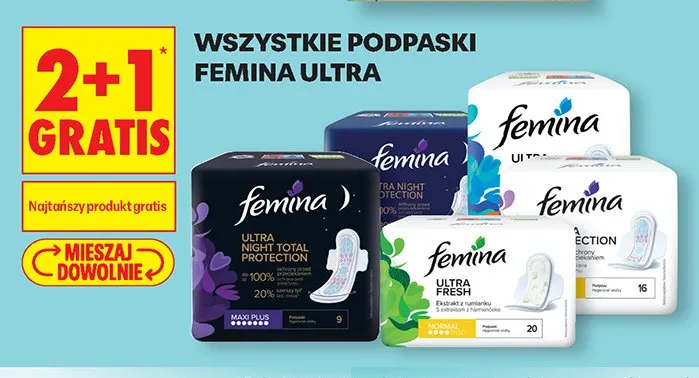 Podpaski Femina Ultra Fresh promocja w Biedronka