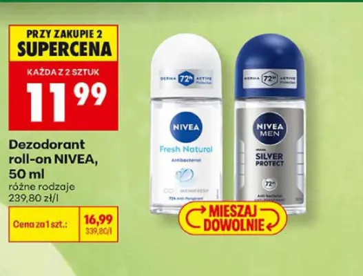 Dezodorant roll-on Nivea Fresh Natural promocja w Biedronka