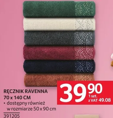 Ręcznik Ravenna 70 x 140 CM promocja w Selgros