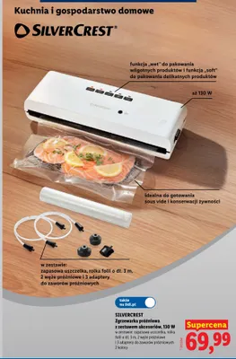 Zgrzewarka próżniowa z zestawem akcesoriów Silvercrest 130W promocja w Lidl