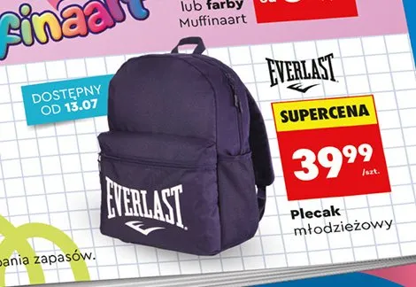Plecak młodzieżowy Everlast promocja w Biedronka