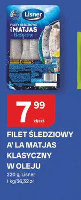 Filet śledziowy a' la matjas klasyczny w oleju Lisner promocja w Chorten