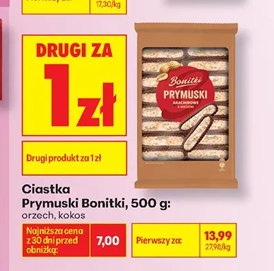 Ciastka Prymuski Bonitki kokos promocja w Biedronka