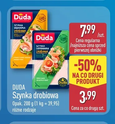 Szynka wędzona drobiowa Duda promocja w Aldi