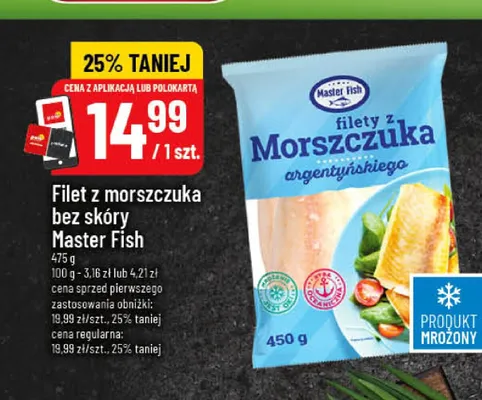 Filet z morszczuka bez skóry Master Fish promocja w POLOmarket