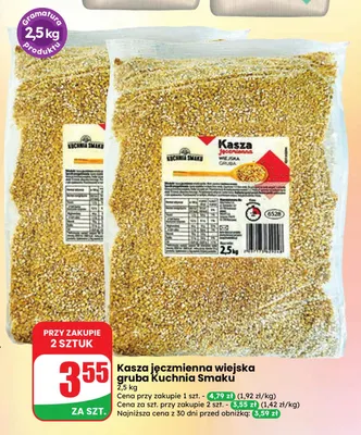 Kasza jęczmienna wiejska gruba Kuchnia Smaku promocja w Dino