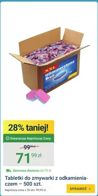Tabletki do zmywarki z odkamieniaczem Glimmerstone Bresh XXL promocja w ERLI