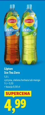 Napój Ice Tea Zero mango promocja w Lidl