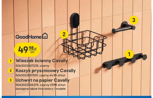Wieszak ścienny GoodHome Cavally promocja w Castorama