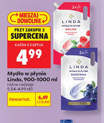 Mydło w płynie Linda borówka promocja w Biedronka