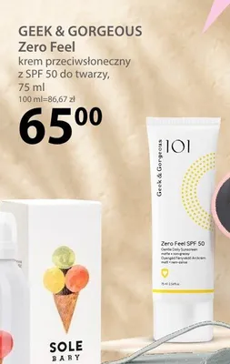 Krem przeciwsłoneczny Zero Feel Geek & Gorgeous SPF 50 promocja w Hebe