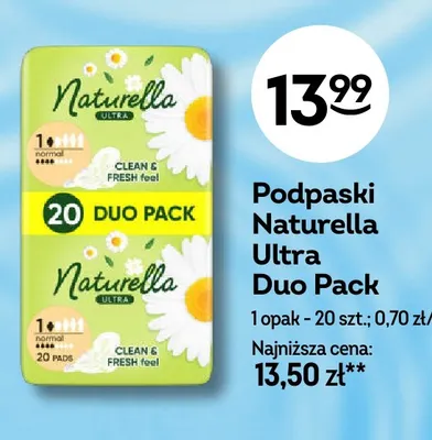 Podpaski Naturella Ultra 2-pak promocja w Żabka