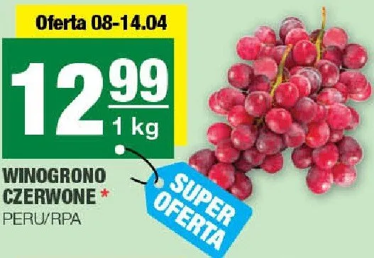 Winogrono czerwone promocja w SPAR